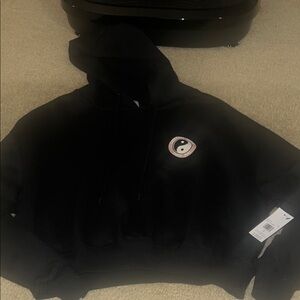 NWT Volcom Black Hoodie with Yin Yang Patch
